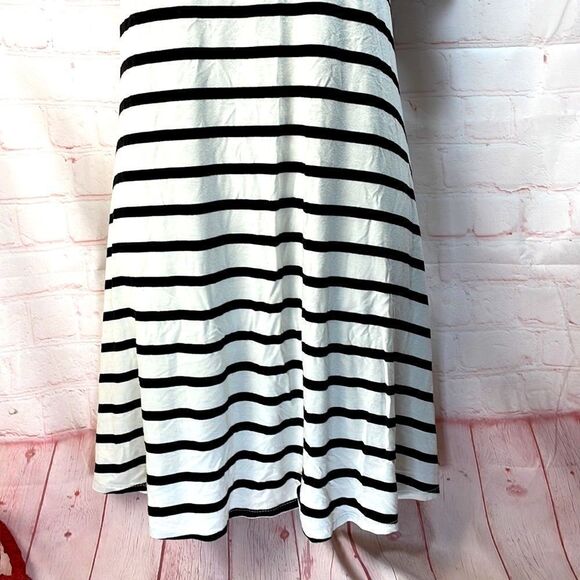 Bellamie-Off shoulder striped tent stretchy mini dress pockets - Picture 6 of 10